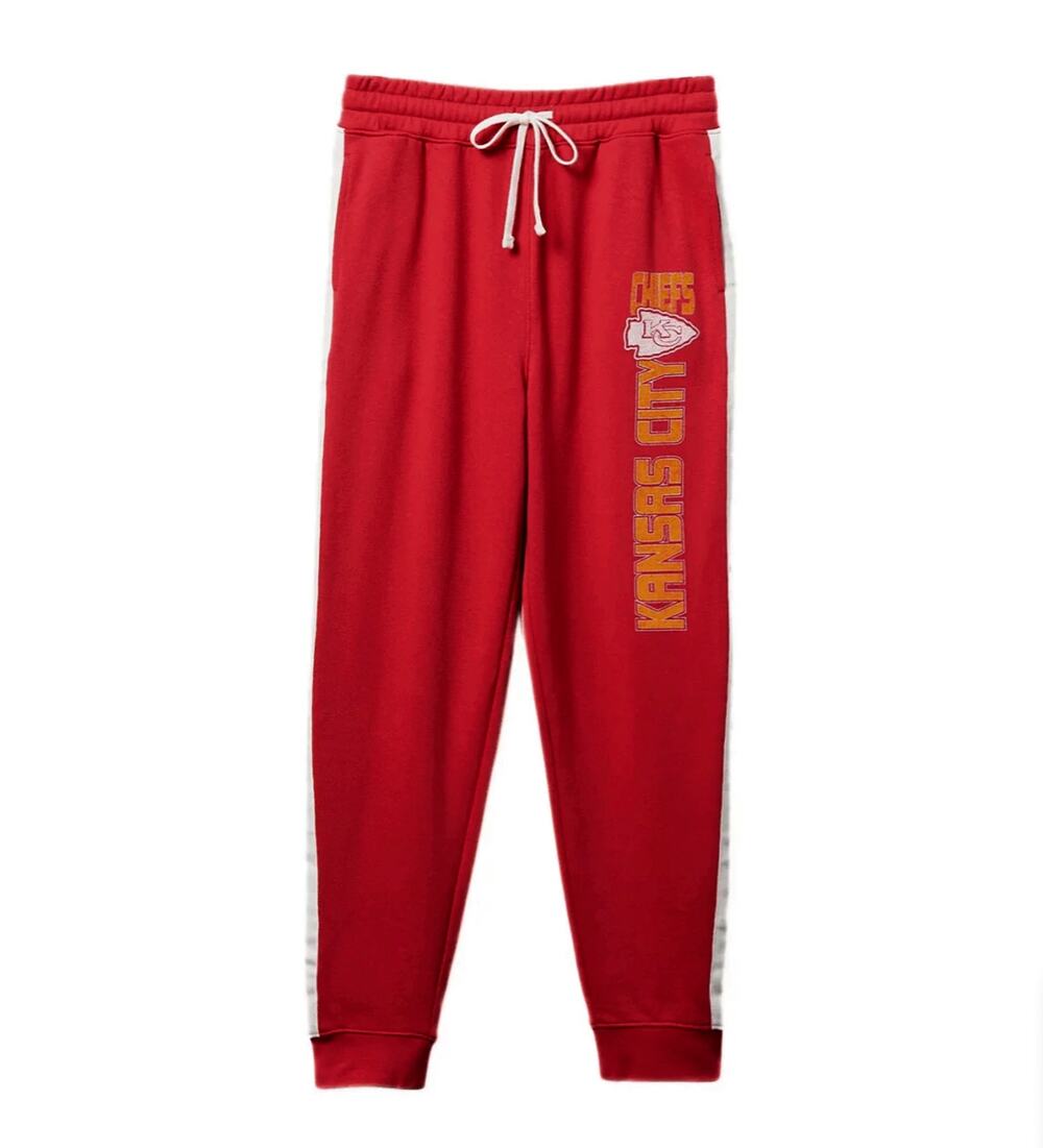 Junk Food Clothing NFL Kansas City Chiefs Overtime Jogger Sz S New $56 Red Cozy